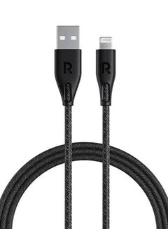Buy Nylon USB-A To Lightning Cable 3M Black in Saudi Arabia
