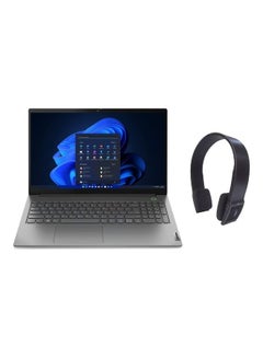 اشتري ThinkBook 15 Gen 2 Laptop With 15.6-Inch Display, Core i5-1135G7 Processor/16GB RAM/1TB HDD + 512GB SSD/Intel Iris XE Graphics/Windows 11 Pro + Pro HT Bluetooth Headset English Mineral Grey في الامارات