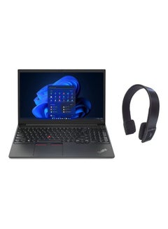 اشتري ThinkPad E15 Gen 4 Laptop With 15.6-Inch Display, Core i5-1235u Processor/16GB RAM/1TB SSD/Intel Iris XE Graphics/Windows 11 Pro + Pro HT Bluetooth Headset English Black في الامارات