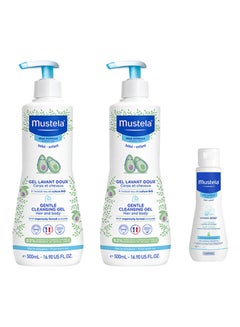 اشتري Pack Of 2 Gentle Baby Cleansing Gel 500Ml + Moisturising Body Lotion 50Ml (free) في الامارات