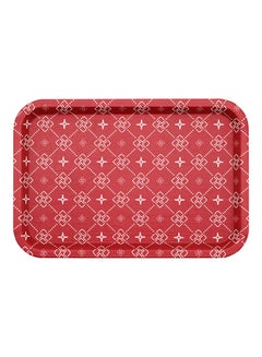 Buy Royalford 31X21 CM Rectangular Leather Tray- RF11268| Elegant and Sleek Design with Durable and Long-Lasting Construction| Ideal for Serving Drink and as a Dcor Piece| Multi-Color Red 31cm in UAE