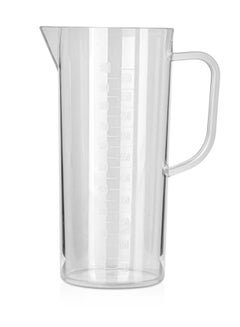 Buy Portable Multi-Purpose Jug Acrylic BPA-Free Water Juice Jug With Lid For Home, Cafes, Restaurants, Bar 1 liter Clear in UAE