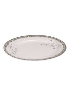 Buy 12" Oval Rice Plate - Silver Oak WHITE 12inch in UAE