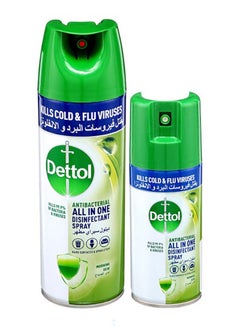 Buy Morning Dew Antibacterial All In One Disinfectant Spray Pack of 2 Green 450+170ml in UAE