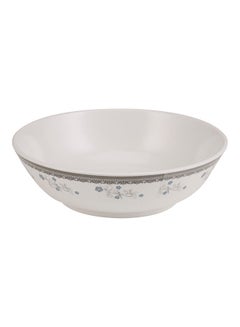 اشتري Royalford Melamineware Serving Bowl, 7.5" Round Bowl RF10612 Cereal Bowl- Classic White Soup Bowl with Floral Design WHITE 7.5inch في الامارات