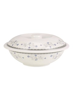 Buy Royalford Melamine Ware Serving Bowl with Lid, RF10613 8.5" Portable, Lightweight Bowl for Serving Breakfast, Lunch, Dinner, Dessert WHITE 8.5inch in UAE