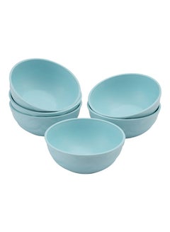 Buy Royalford Snack Plate Set- RF11298 Pack of 6 Round Snack Bowl Set, Premium-Quality, Light-Weight, BPA-Free and Food-Grade Bowl Perfect for Serving Soups, Salads, Snacks, Curry Blue PINK in UAE