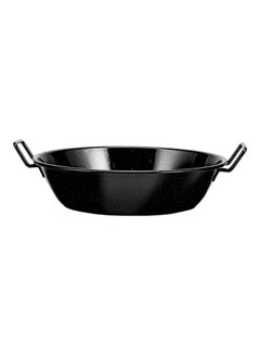 اشتري 26 CM Wok Pan with Enamel Coating- RF11326|Stylish Design with Extra Flat Base and Raised Handles, Easy Food Release and Cleanup| Perfect for Deep and Shallow Frying, Oven Safe أسود 26سم في الامارات