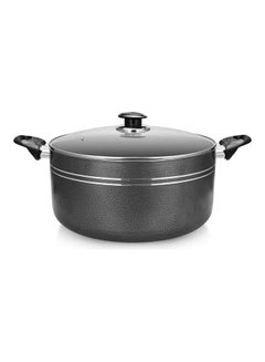 اشتري Royalford 28 CM Aluminium Casserole- RF11199| Non-Stick Aluminium Cookware| Dot Induction Base| Compatible with Hot Plate, Halogen, Gas and Induction Cooktops Grey 28cm في السعودية