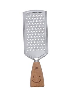 اشتري Cheese Grater, Stainless Steel with Wooden Handle, RF10660 | Handheld Shredder for Fruit, Vegetables, Nuts, Cheese & Zest Silver/Biege في الامارات