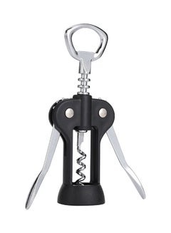 Buy Wine Bottle Opener, Stainless Steel Wing Corkscrew, Rf10773 , Dishwasher-Safe , Marks & Stains-Resistant , Ergonomic & Hygienic Design Silver/Black 17X6X4cm in UAE