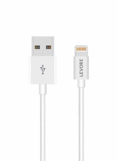 Buy 1M PVC USB A to Lightning Cable White in Saudi Arabia
