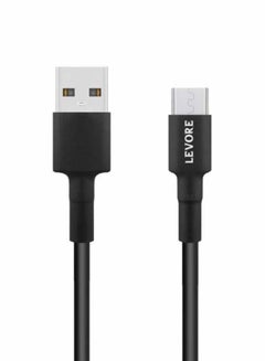 Buy 1M PVC USB A to Micro USB Cable Black in UAE