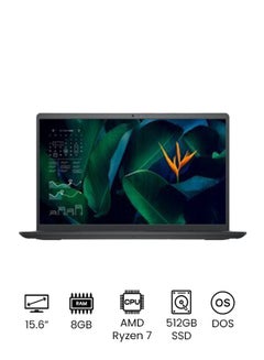 Buy Vostro 3515 Laptop With 15.6-Inch FHD Display, AMD Ryzen 7 3700U Processor/8GB RAM/512GB SSD/DOS(Without Windows)/AMD Radeon RX Vega 10 Graphics Card English/Arabic Carbon Black in Egypt