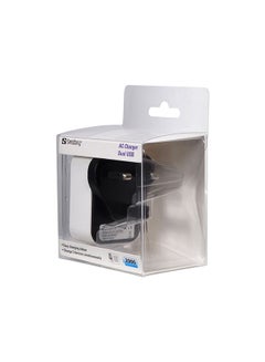 Buy Dual USB AC Charger 2.4+1A - UK Black/White in UAE