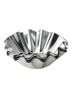 Buy 6-Piece Metal Cake Moulds Mini Cupcake Mould Reusable Mould Grey in UAE