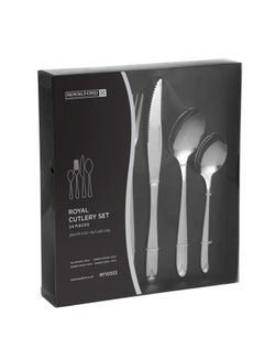 Buy Royal Cutlery Set, 24 Pcs, Stainless Steel Spoon, RF10333 | Cutlery Set for 6 People Silver in Saudi Arabia