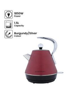 Buy Electric Kettle 1.5 L 1850.0 W E95032/2 Burgundy/Silver in Saudi Arabia