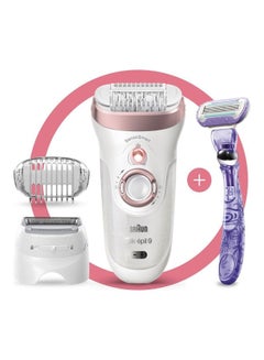 Buy Silk-Épil 9 9-870 Women's Epilator Shaver And Trimmer Cordless Rechargeable With Venus Extra Smooth Razor in Egypt