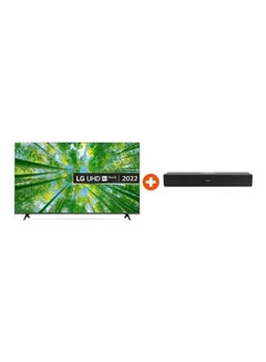 Buy LG 65 Inch 4K UHD Smart LED TV with Built-in Receiver -  with Oraimo Stereo Soundbar Wireless Speaker, Black, 2000mAh – (OBS-92D) - 65UQ80006LD Black in UAE