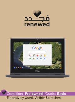 اشتري Renewed - Chromebook 11 3189 2NN30 Convertible Laptop With 11.6-inch IPS Touchscreen Display,Intel Celeron Processor/4 GB RAM/16 GB eMMC/Intel HD 400 Graphics Black في الامارات