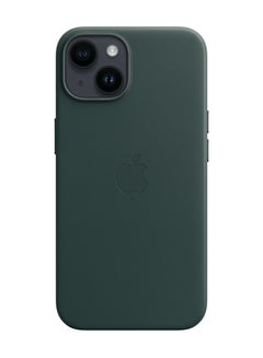 Buy iPhone 14 Leather Case with MagSafe Forest Green in Saudi Arabia