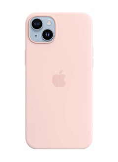 Buy iPhone 14 Plus Silicone Case with MagSafe - Chalk Pink in UAE