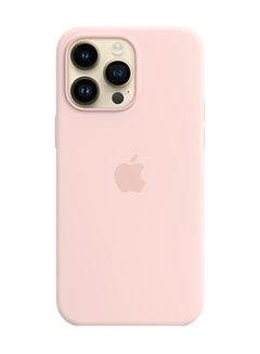 Buy iPhone 14 Pro Max Silicone Case with MagSafe Chalk Pink in UAE