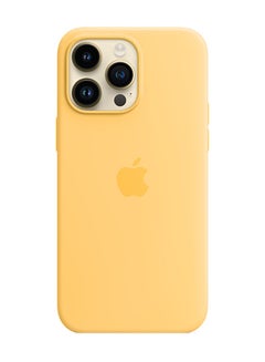 Buy iPhone 14 Pro Max Silicone Case with MagSafe Sunglow in UAE