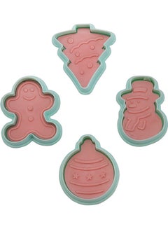 اشتري Celebration Cookie Cutter, 4pcs ABS Moulds, RF10969 | Cookie Cutter with Handle | 3D Design Cookie Mould | Baking Tools for Kitchen | Kids Cookie Cutter Multicolor 6x5.5x4.5cm في الامارات