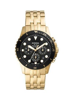 Buy Men's Chronograph Wrist Watch - 42 mm - Gold in UAE