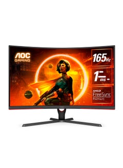 Buy 31.5 Inch QHD (2560x1440), 165Hz, 1ms, VA, FreeSync Premium Gaming Monitor CQ32G3SE Black/Red in UAE