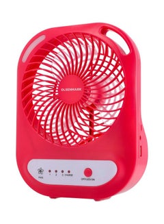 اشتري Rechargeable Desktop Mini Portable Fan OMF1785 Red في السعودية