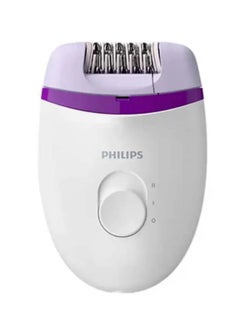 Buy Satinelle Essential Corded Compact Epilator BRE225/01 White/Purple 300grams in Saudi Arabia