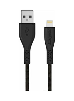 Buy Ultimate Metal Braided USB-A to Lightning Cable with Lifetime Warranty, 1.2m, Black in UAE