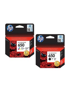 Buy 2-Piece 650 Replacement Ink Cartridge Black Ink and Tri-Colour Ink in Saudi Arabia