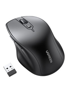 اشتري Wireless Mouse Ergonomic, Up-graded Bluetooth Mouse & 2.4G USB Mice Dual Mode Cordless Silent Mouse for Tablet Noiseless Laptop Mice for PC Lenovo HP Dell Macbook Pro Air Smart TV أسود في السعودية