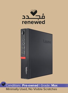 اشتري Renewed - ThinkCentre M710Q (Tiny),Intel Core i5-6th Generation CPU/16GB RAM/512GB Solid State Drive (SSD)/Mini Form Factor/Windows 10 Professional English/Arabic Black في الامارات