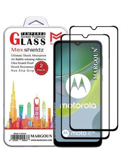 Buy 2 Pack Screen Protector Tempered Glass For Motorola Moto E13 6.5 inch CLEAR in UAE