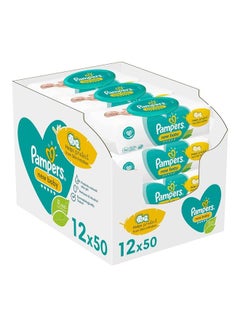 اشتري New Baby Sensitive Wipes 12x50 600 في الامارات