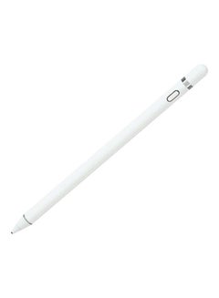 Buy Excellent Series Rechargeable Active Capacitive Stylus Pen Magnetic Cap Compatible With Android And Ios White in UAE