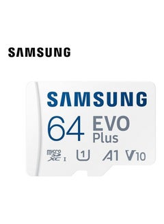 اشتري SAMSUNG EVO بلس مع محول SD 64 جيجابايت Micro SDXC بسرعة تصل إلى 100 ميجابايت / ثانية توسيع التخزين لأجهزة الألعاب وأجهزة الكمبيوتر اللوحية والهواتف الذكية التي تعمل بنظام Android بطاقة الذاكرة. 64.0 GB في مصر