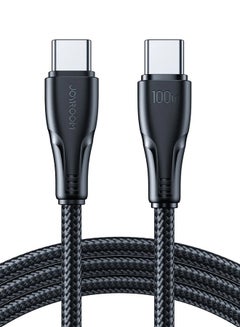 اشتري 100W 2M Usb C Type Charging Cable Nylon Pd Fast Charge Black في الامارات