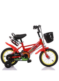 Buy Children's Bike With Training Wheels Water Bottle And Front Basket 16inch in UAE