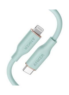 اشتري كابل أنكر باور لاين lll flow USB-C مع موصل Lightning 3FT وردي أخضر في السعودية