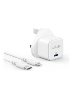 اشتري USB C Plug, Anker 20W Fast USB C Charger Plug, PowerPort III 20W Cube iPhone Charger with USB-C to Lightning Cable for iPhone 14/14 Pro/14 Pro Max/13 Pro/13 Pro Max, Galaxy, iPad White في مصر