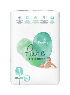 Buy Pure Protection Diapers, Size 1, 2-5 kg, 50 Count - Dermatologically Tested in Saudi Arabia