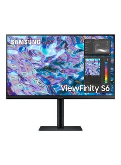 اشتري 27 Inch View Finity S6 QHD Monitor With IPS Panel Ergonomic Design Border Less Screen 75Hz Refresh Rate AMD Free Sync, LS27B610EQMXUE Black في الامارات