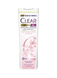 Buy Soft And Shiny Anti-Dandruff 2 In 1 Shampoo And Conditioner 400ml in Saudi Arabia