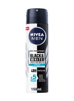 Buy Men Black And White Invisible Fresh, Antiperspirant For Men, Spray 150ml in UAE